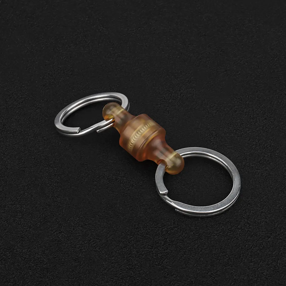 Transparent Plastic Keychain Buckle Resin Key Waist Ring Outdoor Tool EDC
