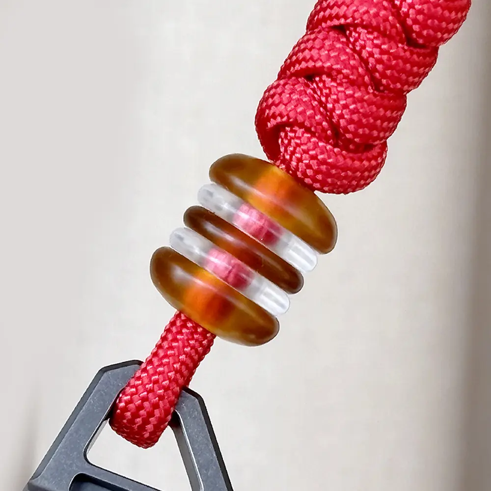 Hamburg Shape Rope Pendant Bead DIY Multi Layer Pendant Keychain Accessories Paracord Bead