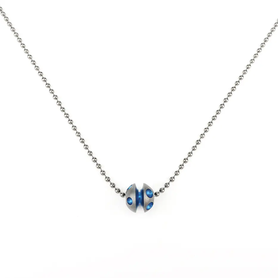 65cm Titanium Bead Chain Outdoor Light Keyring EDC Accessories DIY Key Chain Pendant