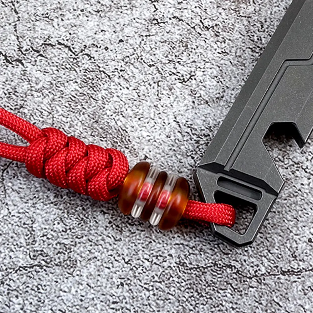 Hamburg Shape Rope Pendant Bead DIY Multi Layer Pendant Keychain Accessories Paracord Bead