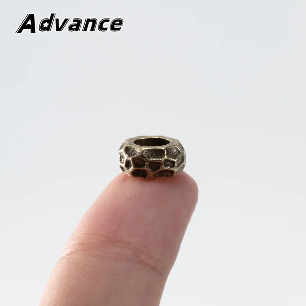 5pcs Hammer Pattern Small Bead Brass Paracord Rope Tail Pendant Keyring Accessories