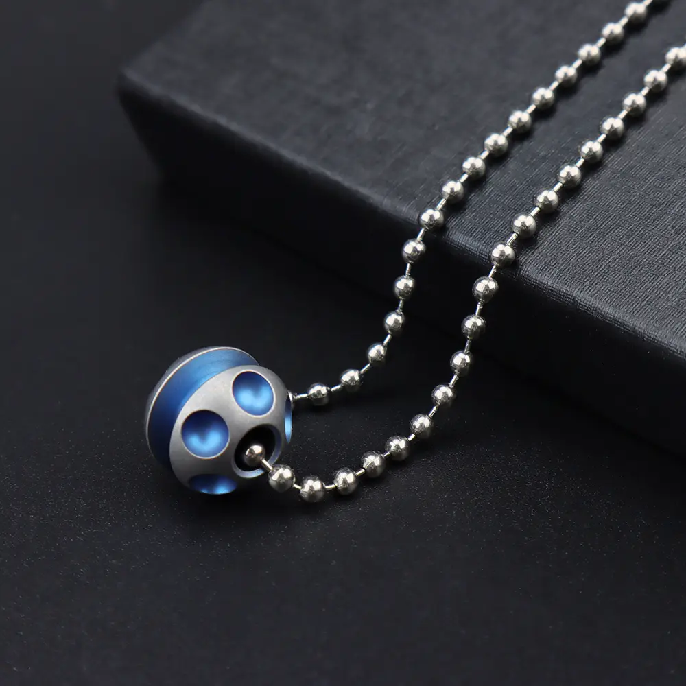 65cm Titanium Bead Chain Outdoor Light Keyring EDC Accessories DIY Key Chain Pendant