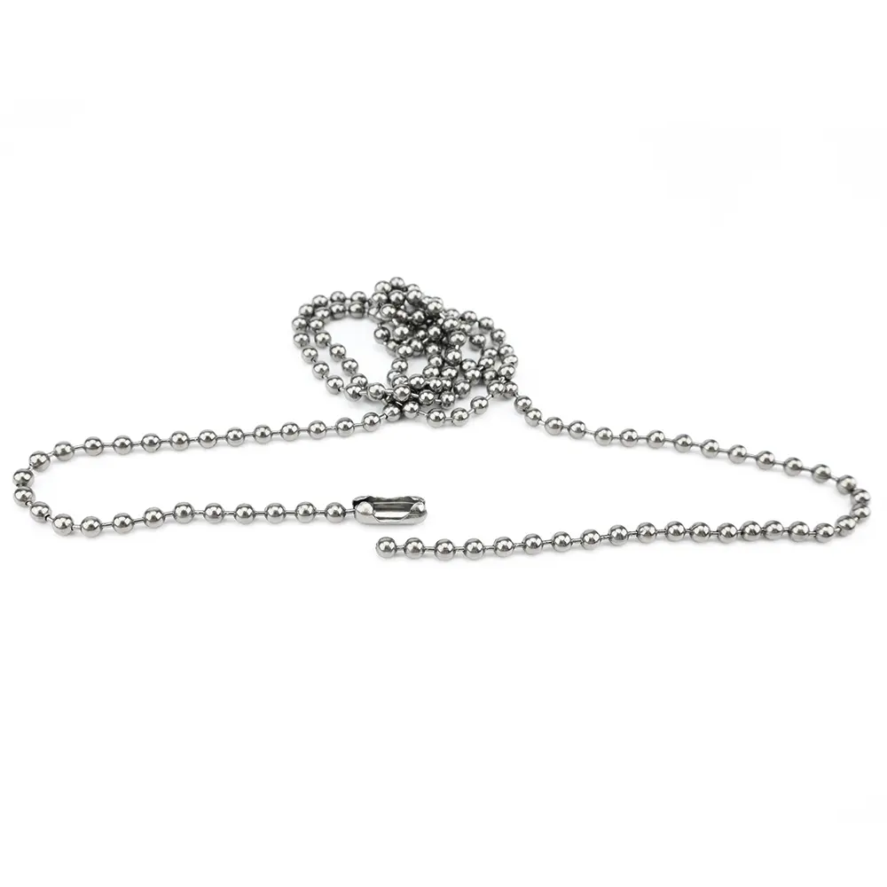 65cm Titanium Bead Chain Outdoor Light Keyring EDC Accessories DIY Key Chain Pendant