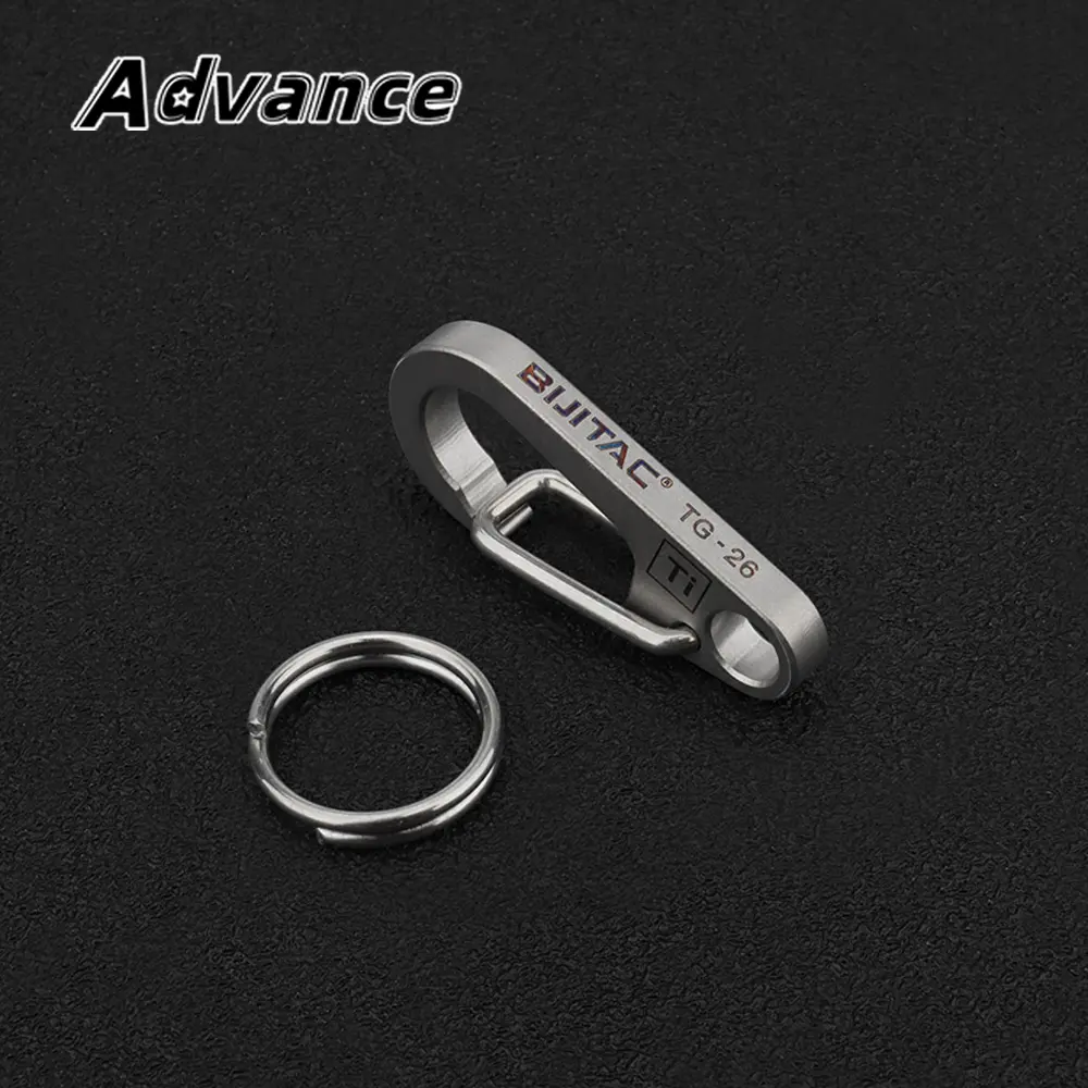 Small Titanium Alloy Keychain Belt Buckle Multi-function Car Key Chain Outdoor Tool Accessories EDC