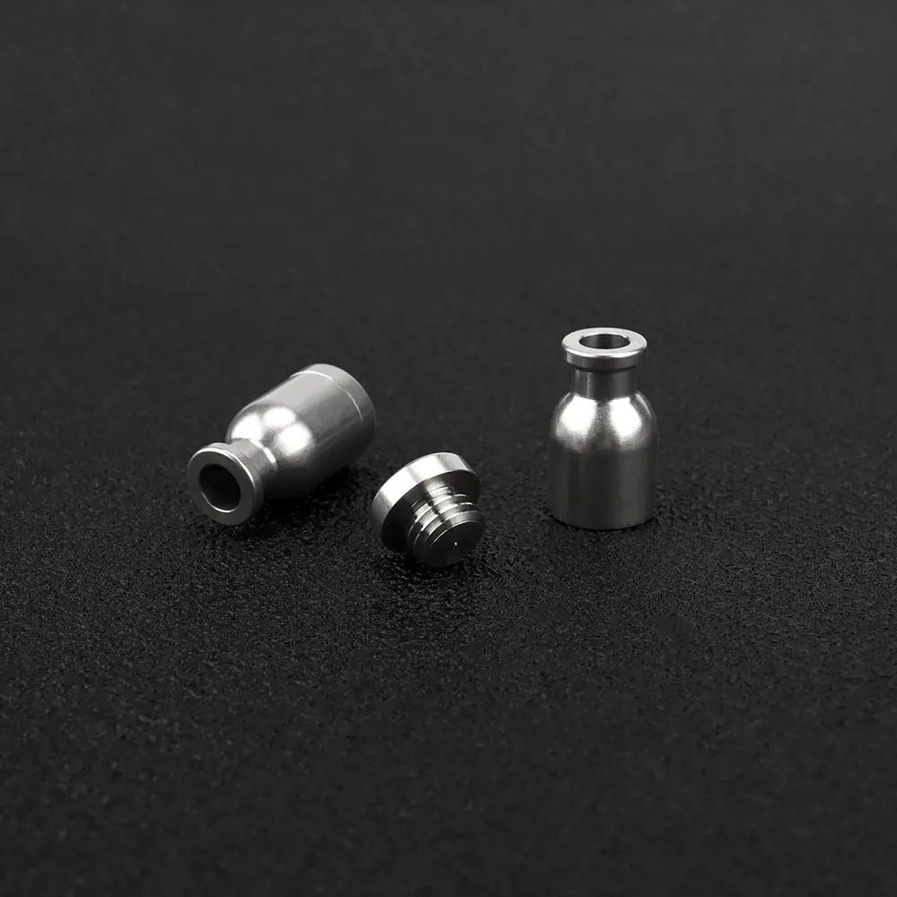 2pcs Titanium Alloy Lanyard Knife Bead Umbrella Rope Beads Personality Paracord Pendant Outdoor Bag Car Accessories