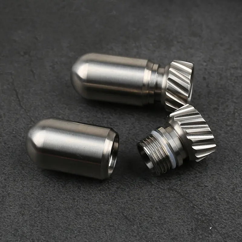 Titanium Alloy Waterproof Canister Seal Bottle Mini EDC Bottle Outdoor Camping Tool No Magnetic Light Weight