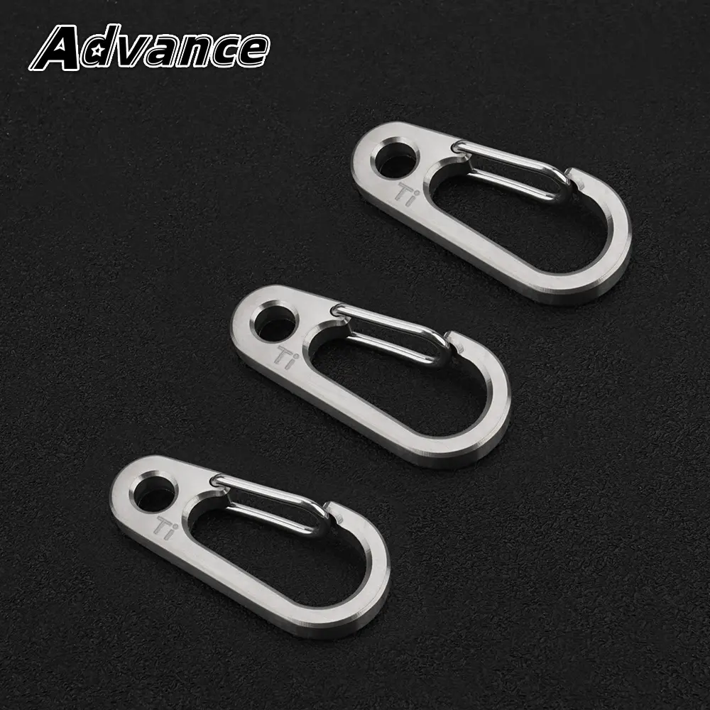 3pcs Wholesale Titanium Alloy Buckle Outdoor EDC Tool Keychain Brushed Surface