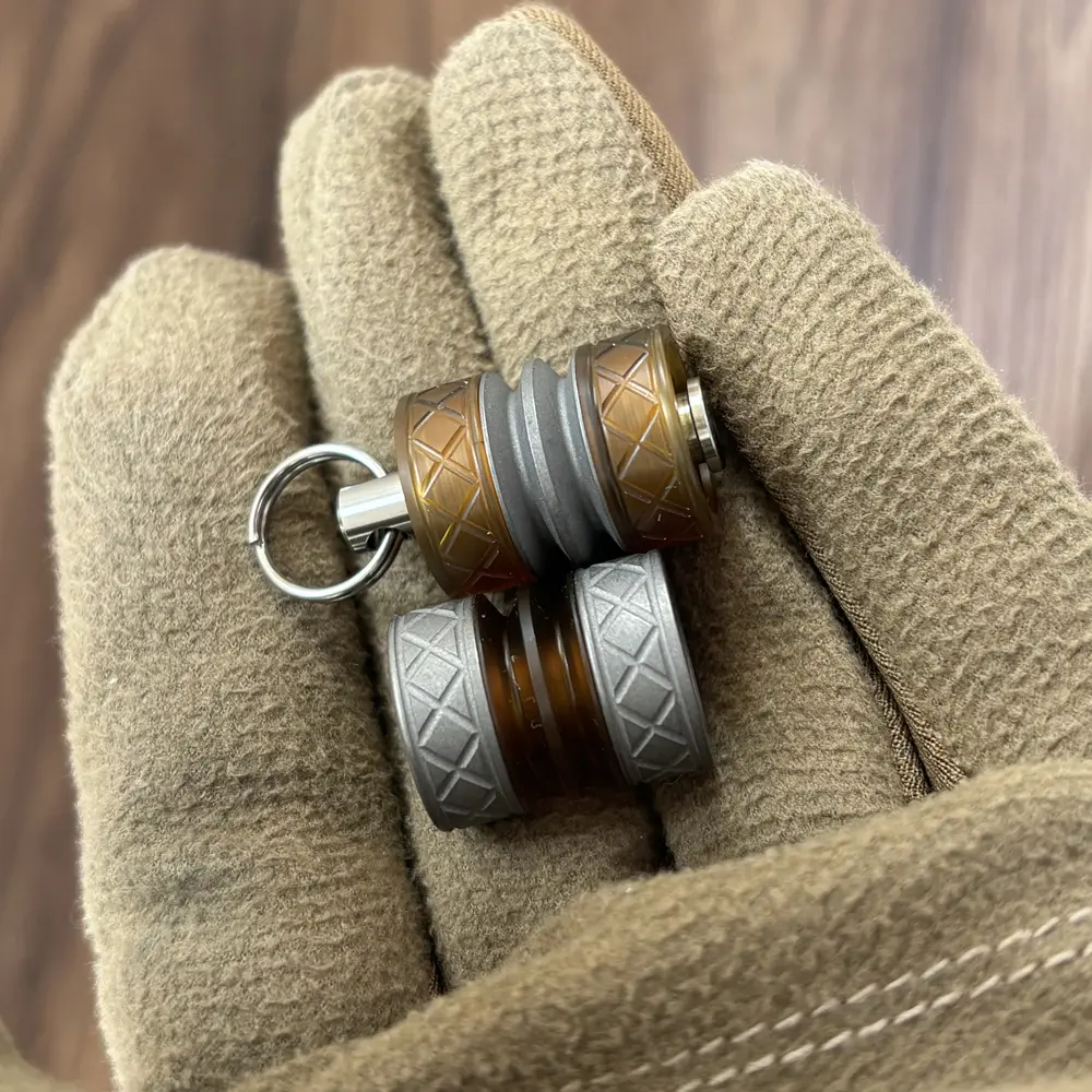 Columnar Titanium Alloy/PEI Bead Paracord Accessories Titanium Beads Rope Keychain Bracelet DIY Zipper Pendant