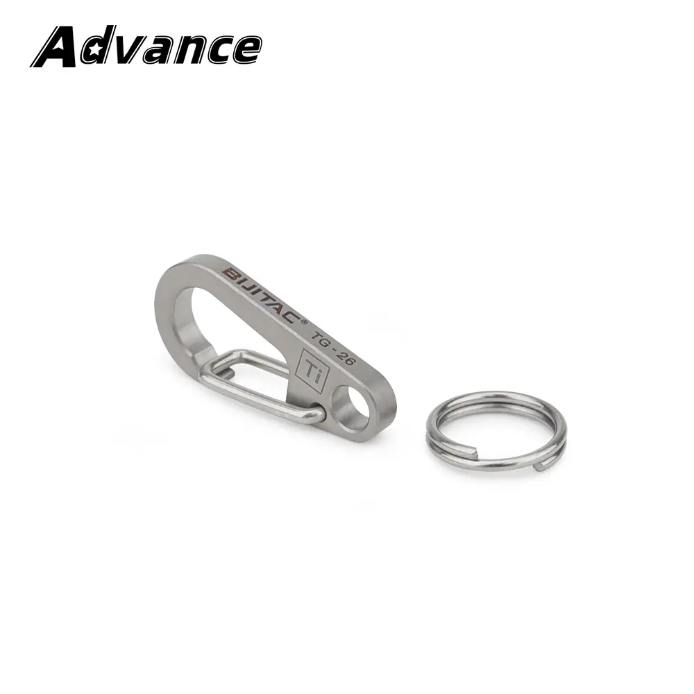 Small Titanium Alloy Keychain Belt Buckle Multi-function Car Key Chain Outdoor Tool Accessories EDC
