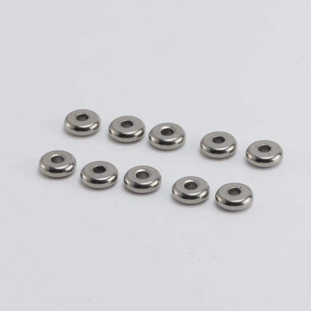 10pcs Mini Size Titanium Alloy Beads DIY Braided Paracord Bead Umbrella Rope Pendant Keyring Accessories