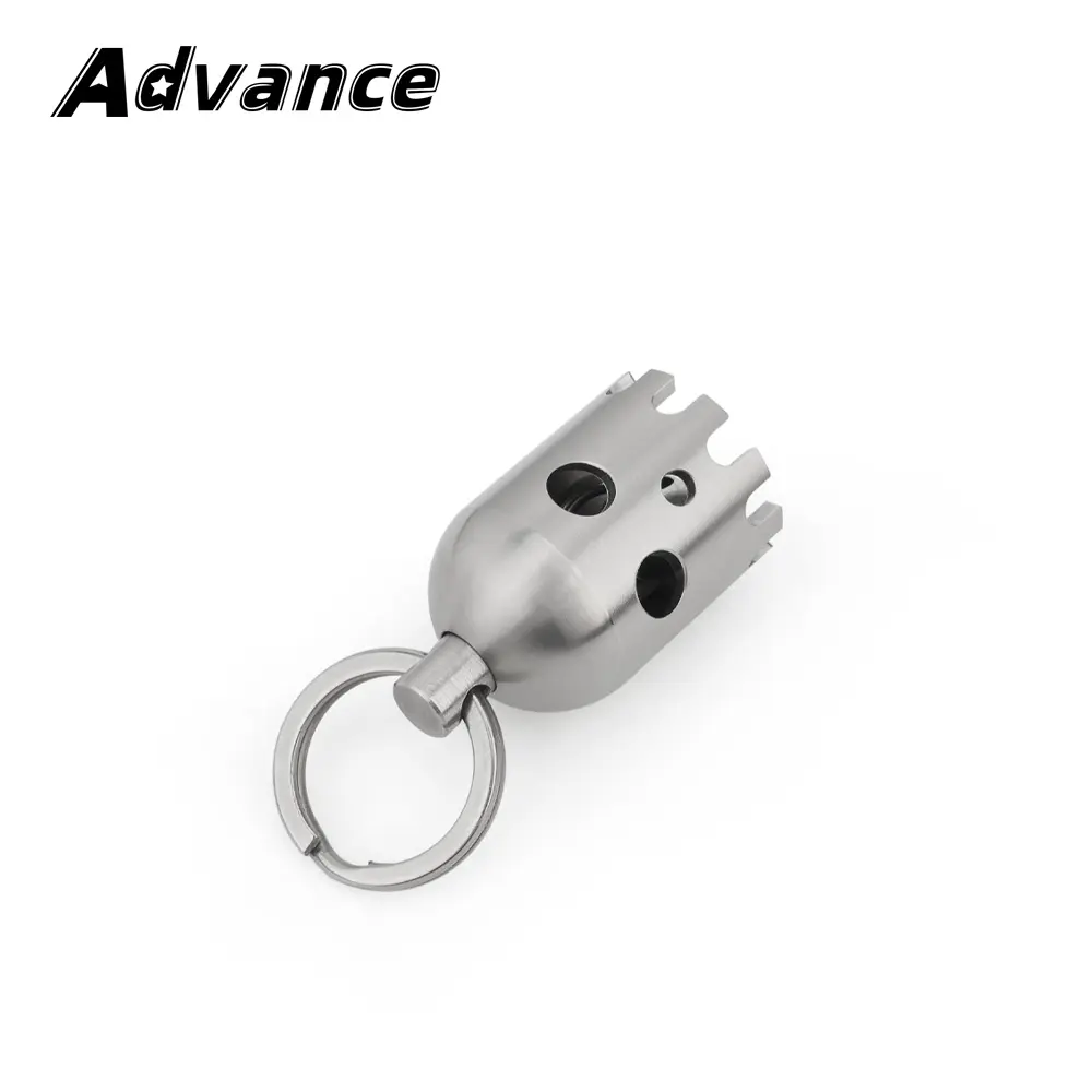 Stainless Steel Bell Rope Pendant Paracord Lanyard Braided Bead DIY Keyring Accessories