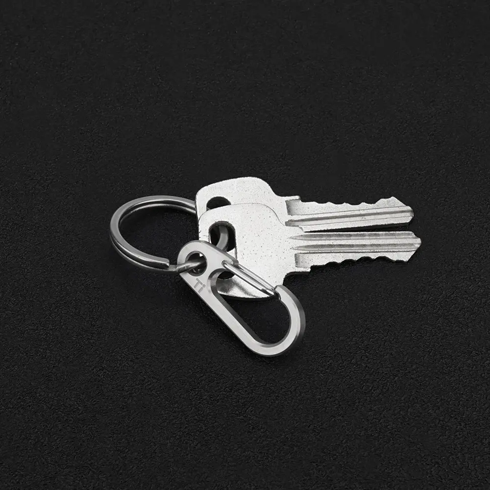 3pcs Wholesale Titanium Alloy Buckle Outdoor EDC Tool Keychain Brushed Surface
