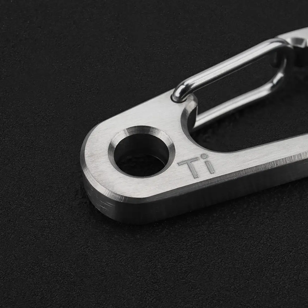 3pcs Wholesale Titanium Alloy Buckle Outdoor EDC Tool Keychain Brushed Surface