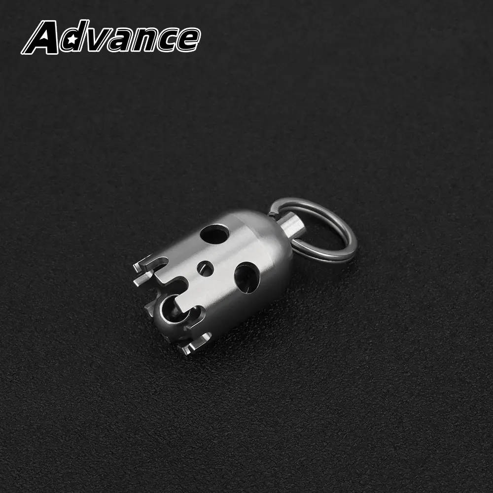 Stainless Steel Bell Rope Pendant Paracord Lanyard Braided Bead DIY Keyring Accessories