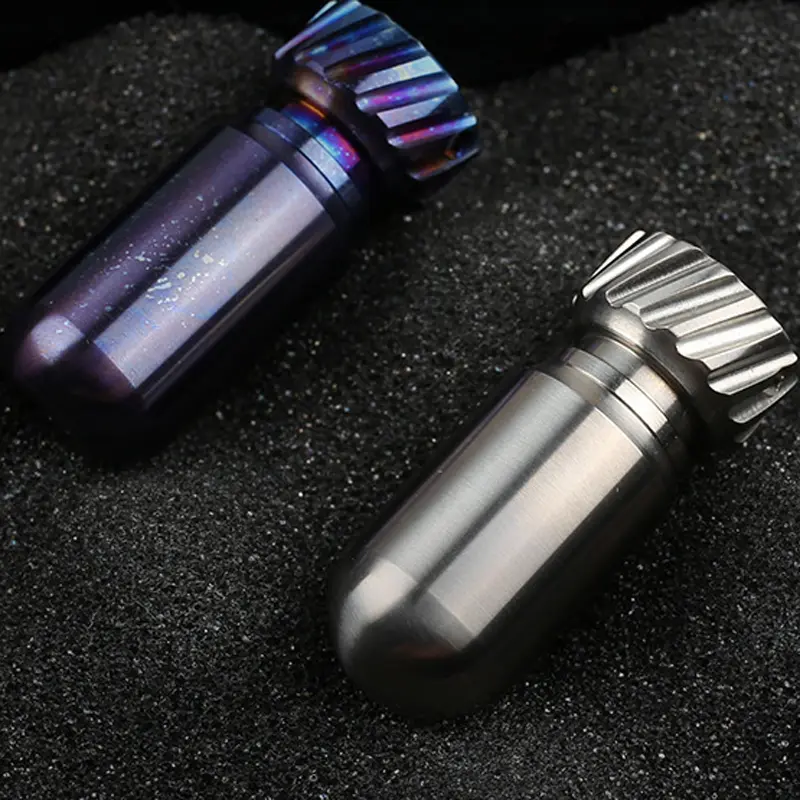 Titanium Alloy Waterproof Canister Seal Bottle Mini EDC Bottle Outdoor Camping Tool No Magnetic Light Weight