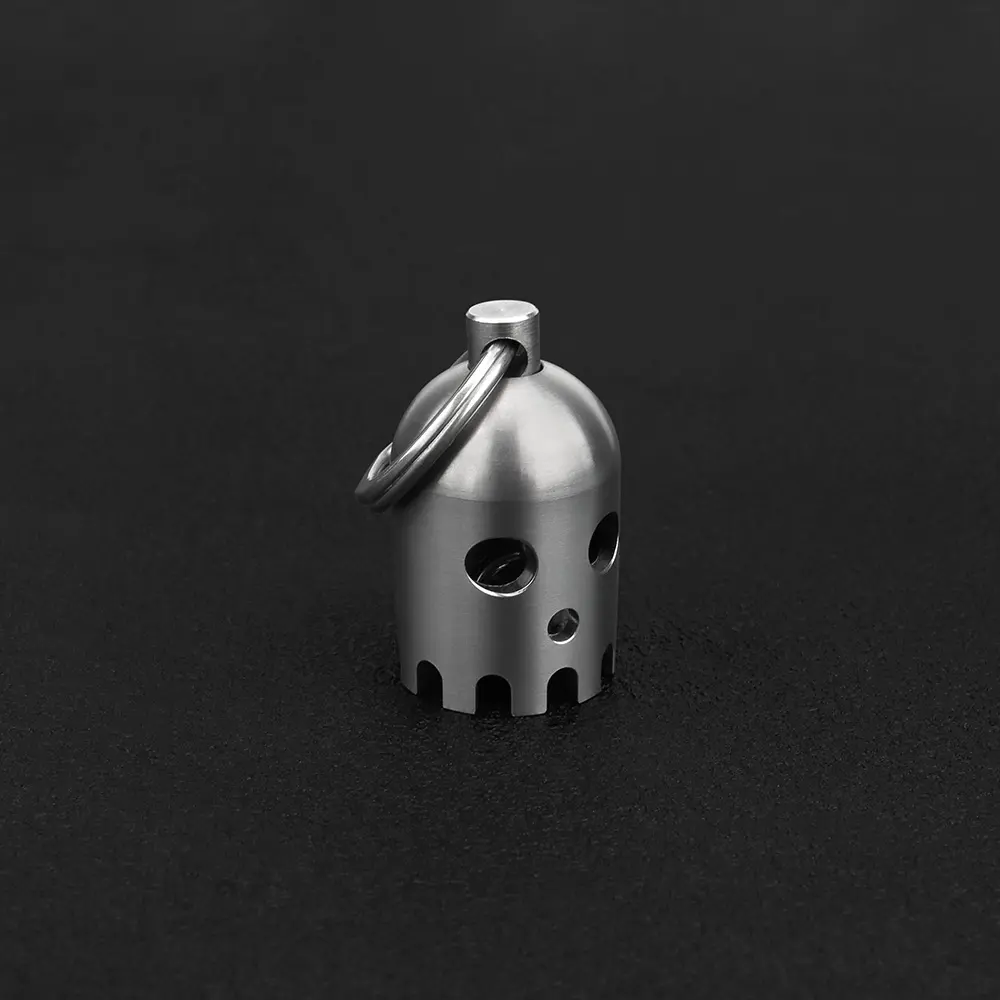 Stainless Steel Bell Rope Pendant Paracord Lanyard Braided Bead DIY Keyring Accessories