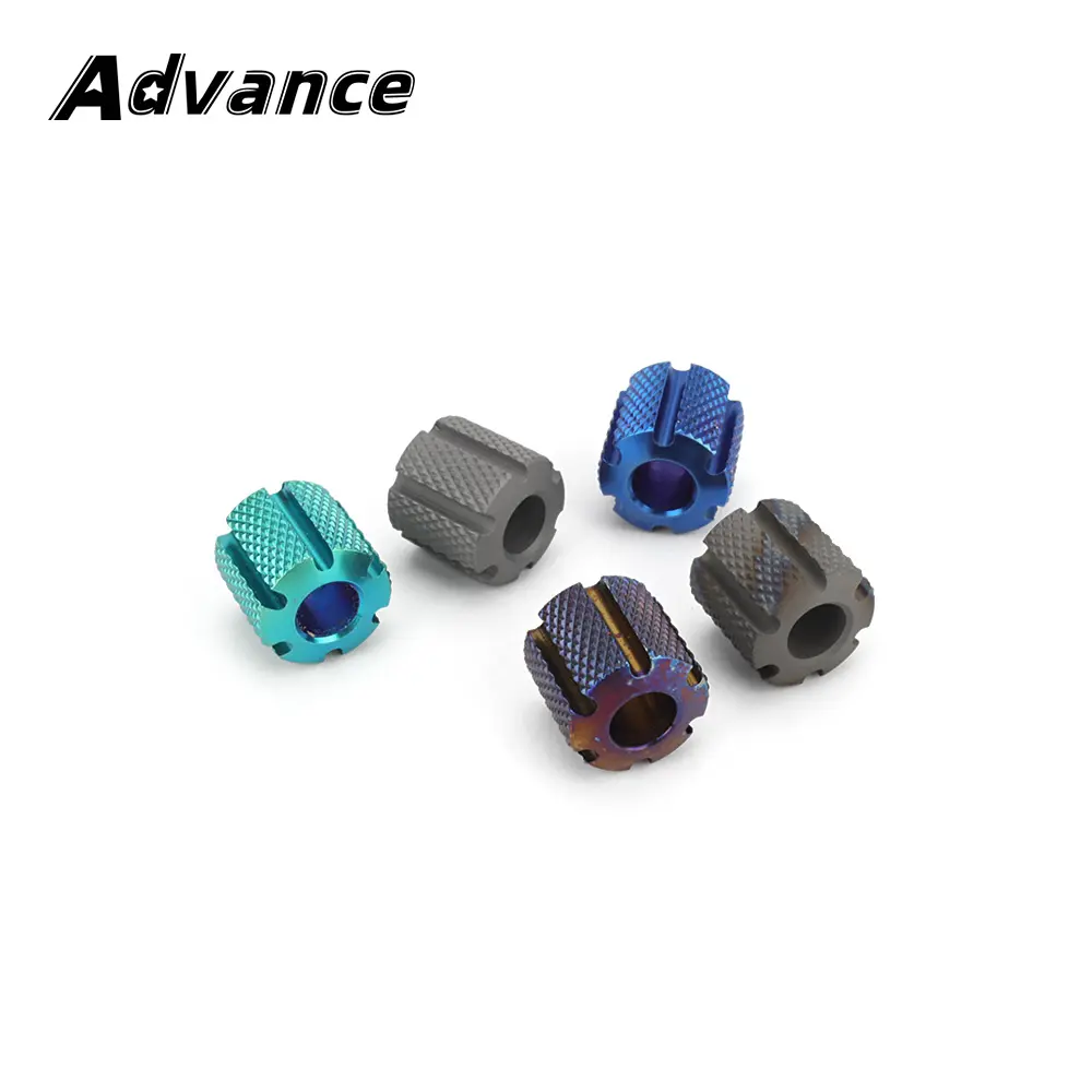 Titanium Alloy Beads Tail Pendant Paracord Rope Bead DIY Pendant Keychain Outdoor Tool Accessories