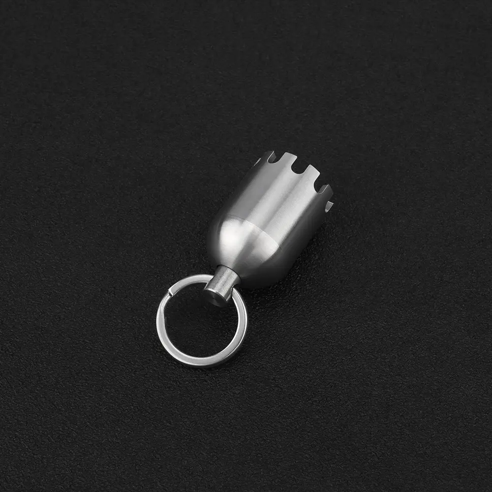 Stainless Steel Bell Rope Pendant Paracord Lanyard Braided Bead DIY Keyring Accessories