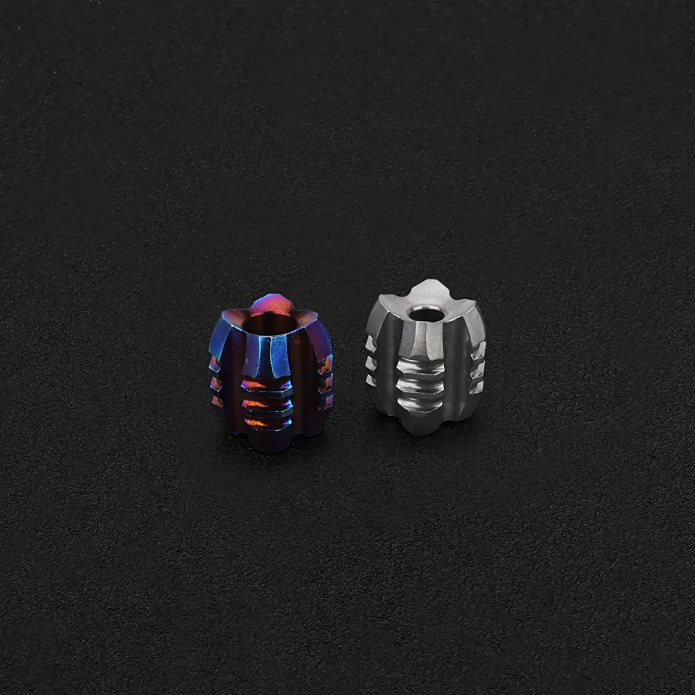 New Style Titanium Alloy Bead Paracord Beads Rope Keychain DIY Pendant