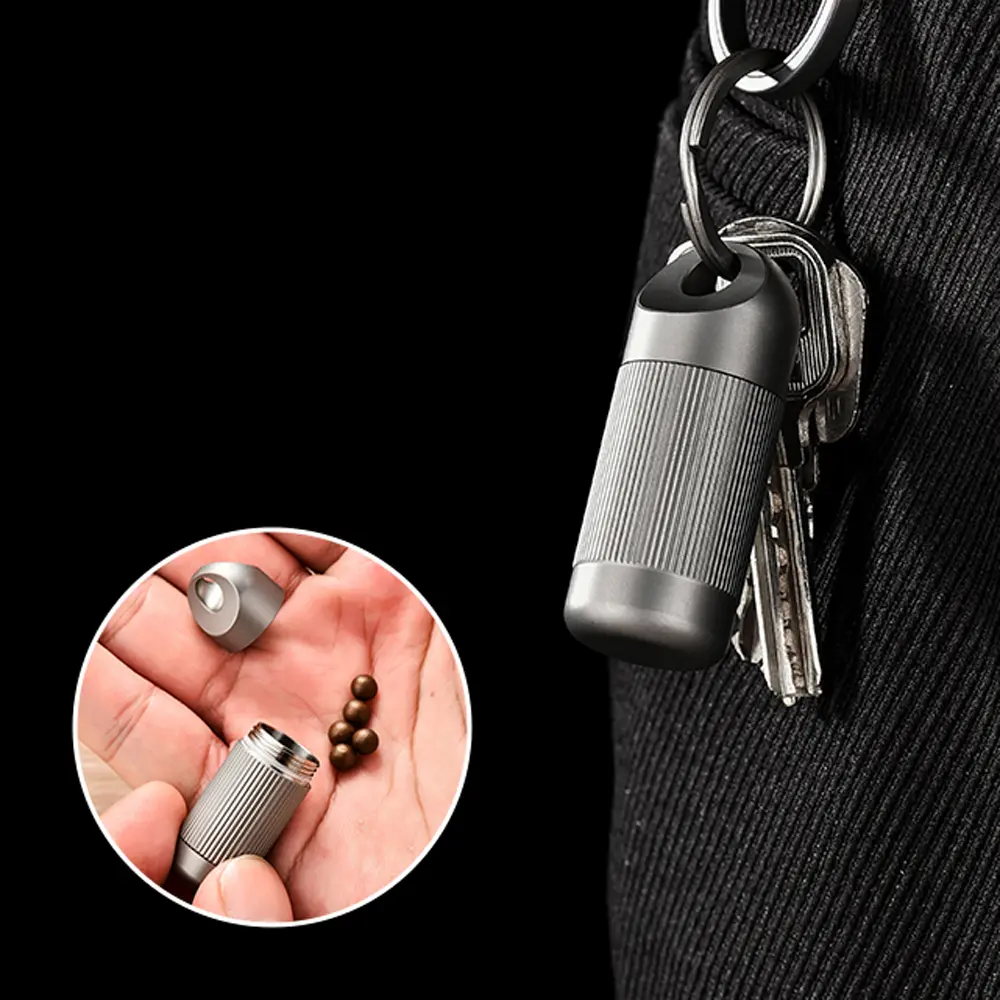 S/M/L Titanium Alloy Waterproof Bottle Storage Container Seal Bottle Portable Outdoor Tool EDC