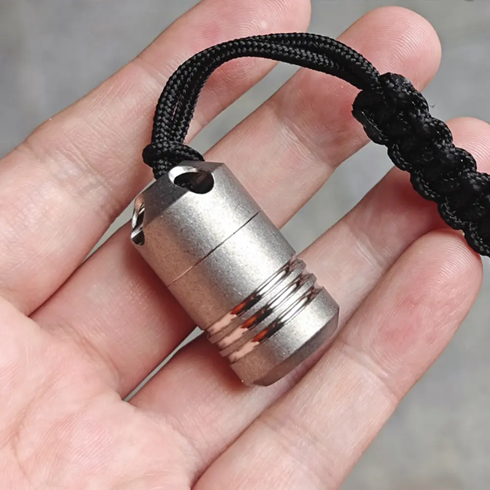 Titanium Alloy Mini Bottle Waterproof Seal Bottle Outdoor EDC Tool Portable Small Box