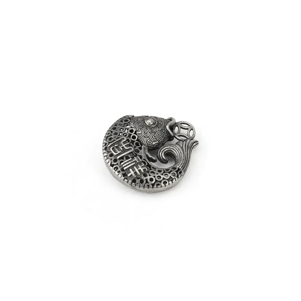 Accessories Brass Auspicious Koi Fish Fish Pendant DIY Paracord Rope Bead Hollow Out