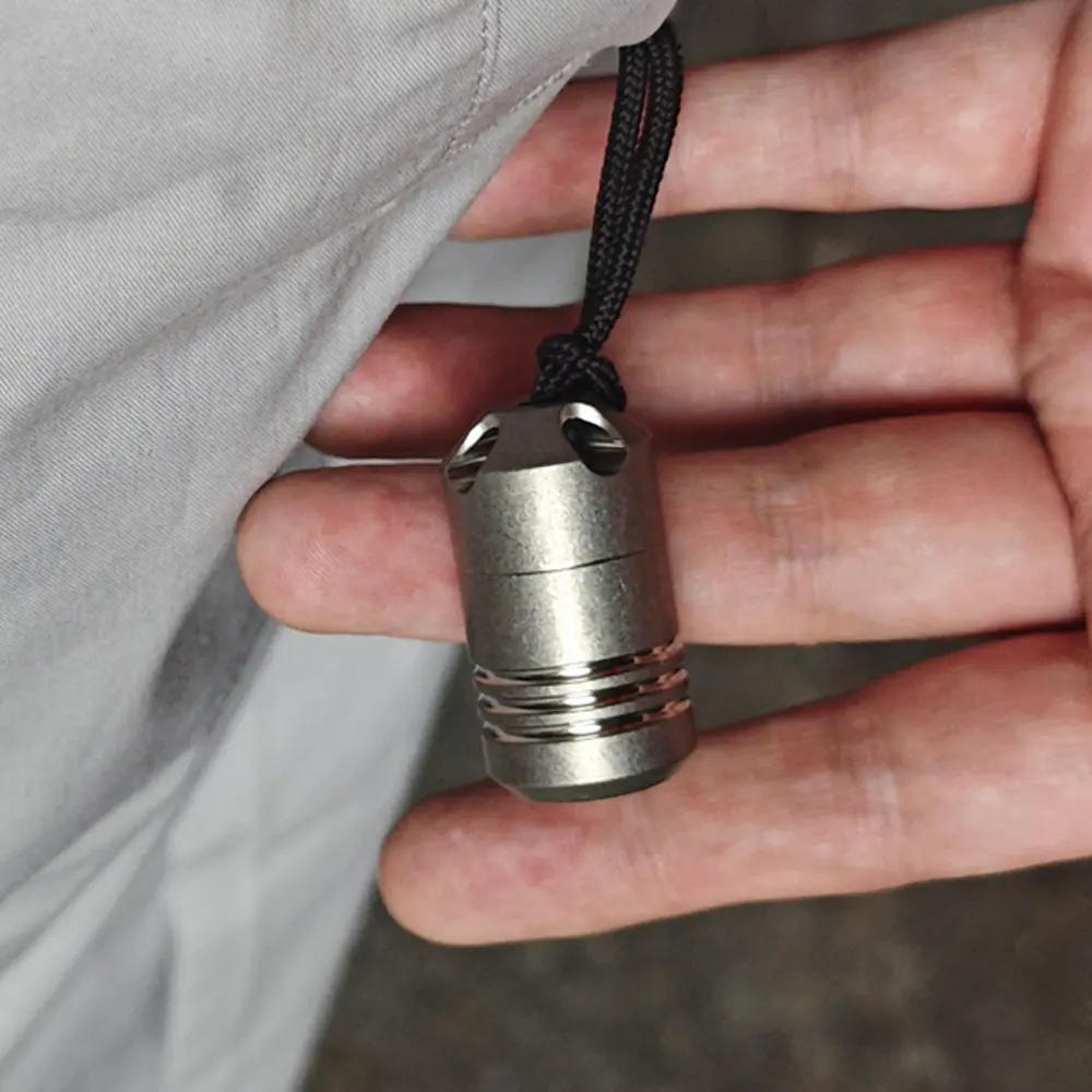 Titanium Alloy Mini Bottle Waterproof Seal Bottle Outdoor EDC Tool Portable Small Box