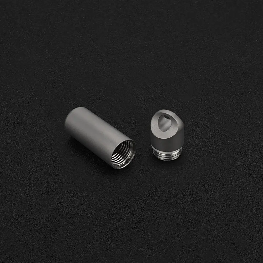 Small Storage Bottle Titanium Alloy Seal Bottle Waterproof Outdoor EDC Tool Vial