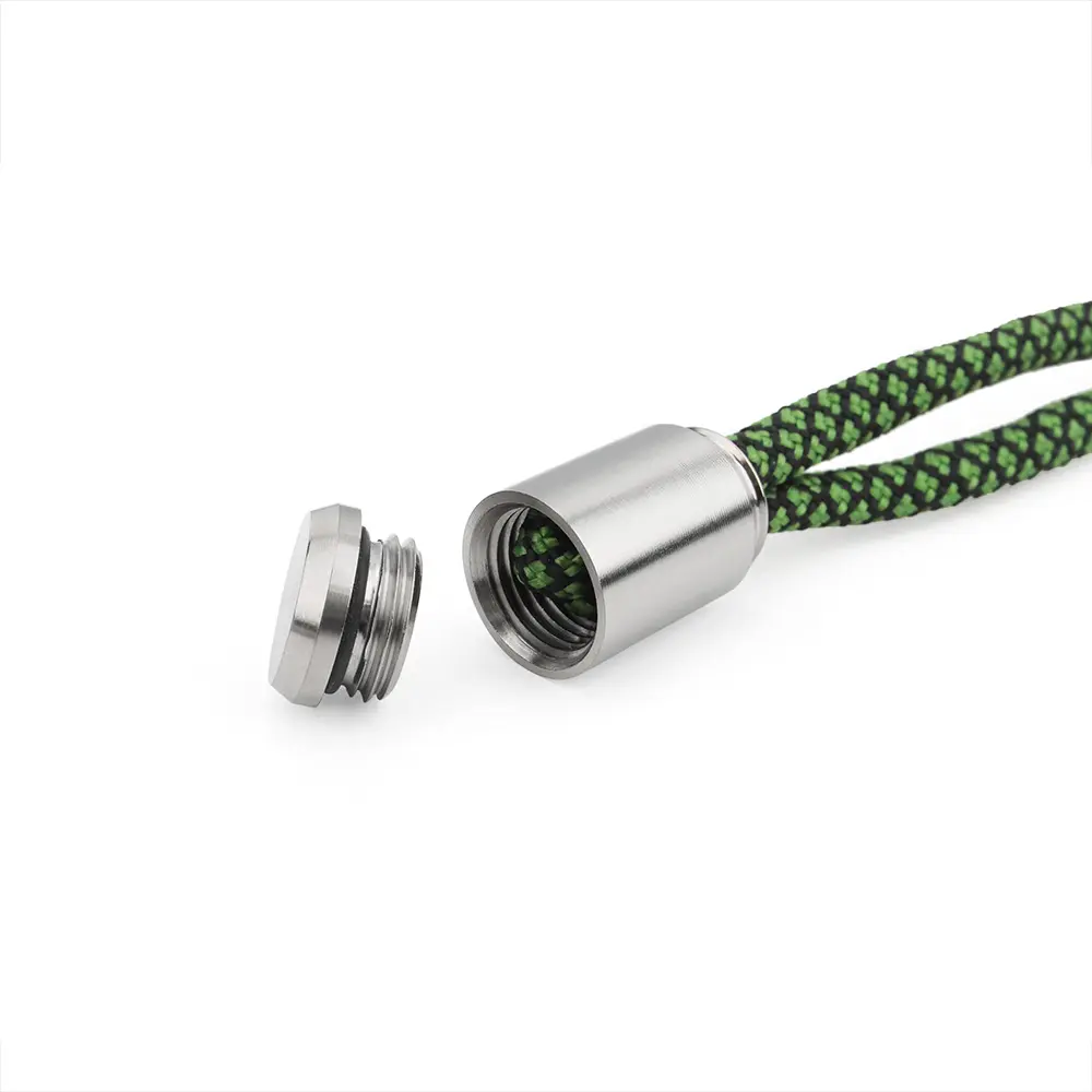 Titanium Alloy Tail Pendant Bead DIY Keychain Accessories Rope Paracord Bead