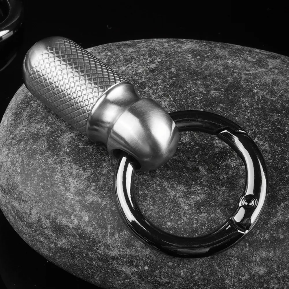 1pc Small Titanium Alloy Bottle Key Pendant Waterproof Seal Storage Bottle Outdoor Tool
