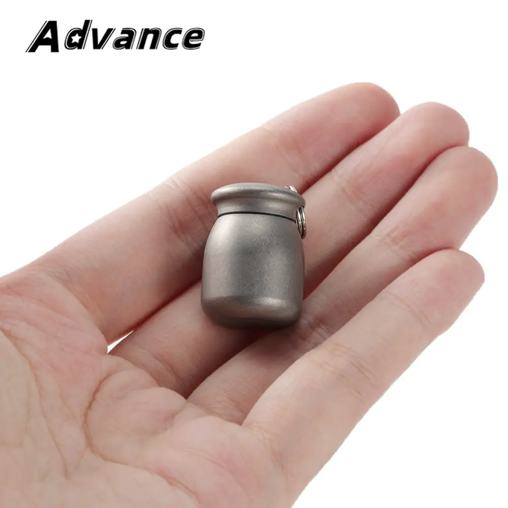 Titanium Alloy Small Bottle Waterproof Seal Bottle Storage Box Outdoor Camping Tool