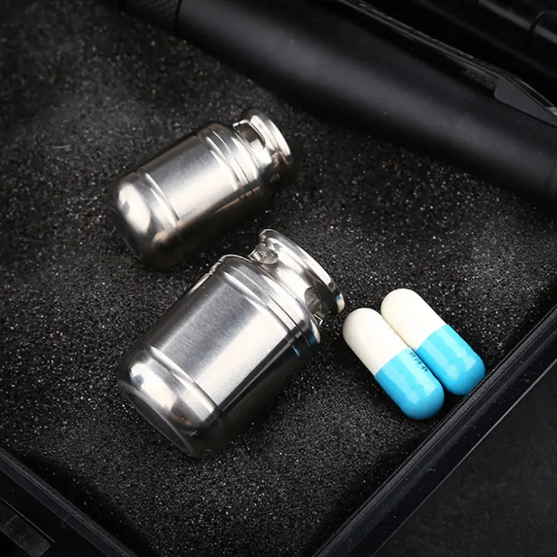 S/L Titanium Alloy Seal Bottle Canned Shape Waterproof Bottles Mini Titanium Bottle Outdoor Tool