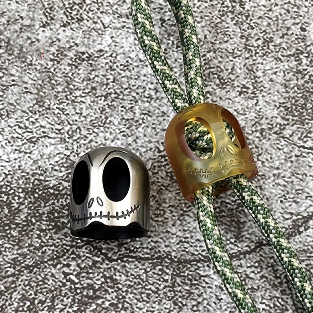 Tail Pendant Titanium Alloy/PEI Bead Paracord Accessories Titanium Bead Rope Keychain Bracelet DIY