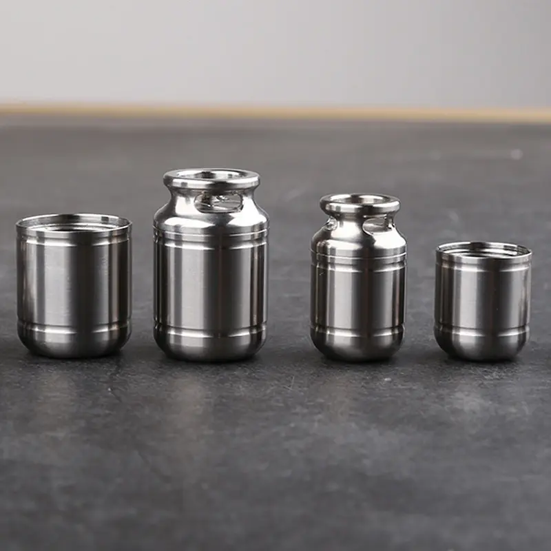 S/L Titanium Alloy Seal Bottle Canned Shape Waterproof Bottles Mini Titanium Bottle Outdoor Tool