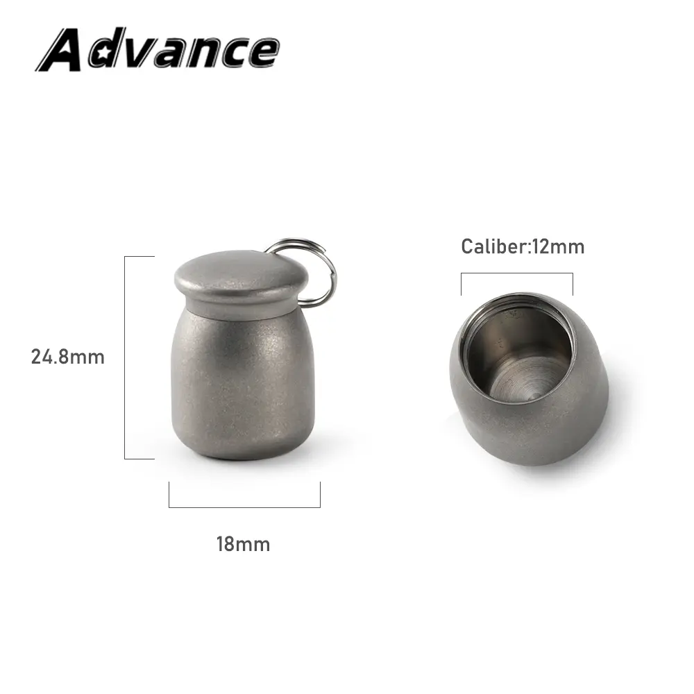 Titanium Alloy Small Bottle Waterproof Seal Bottle Storage Box Outdoor Camping Tool