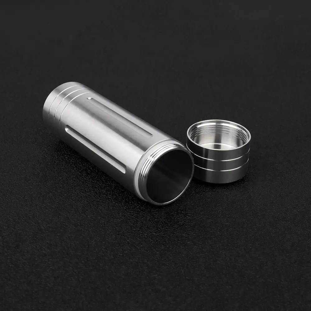 TC4 Titanium Alloy Portable Bottle Outdoor Camping Moisture-proof Waterproof Light-proof Storage Small Box