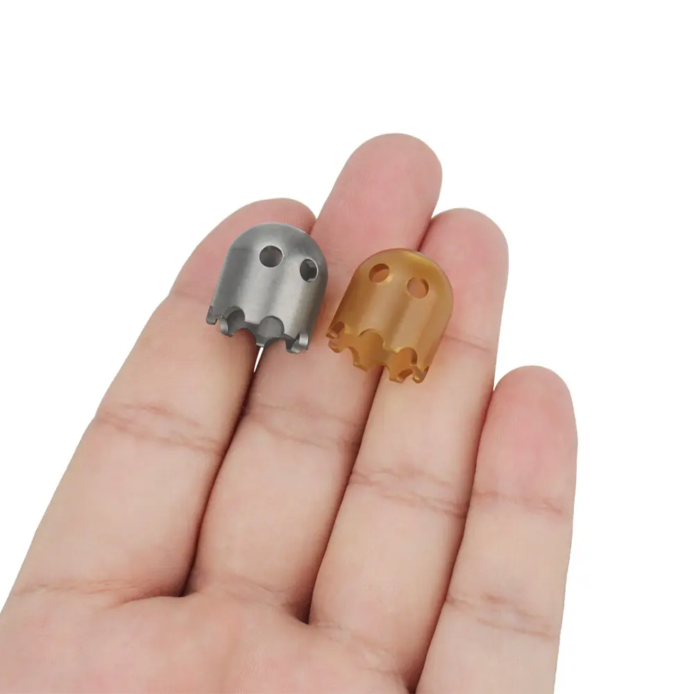 Resin/Titanium Alloy Cute Ghost Shape Bead Paracord Umbrella Rope Outdoor EDC Beads