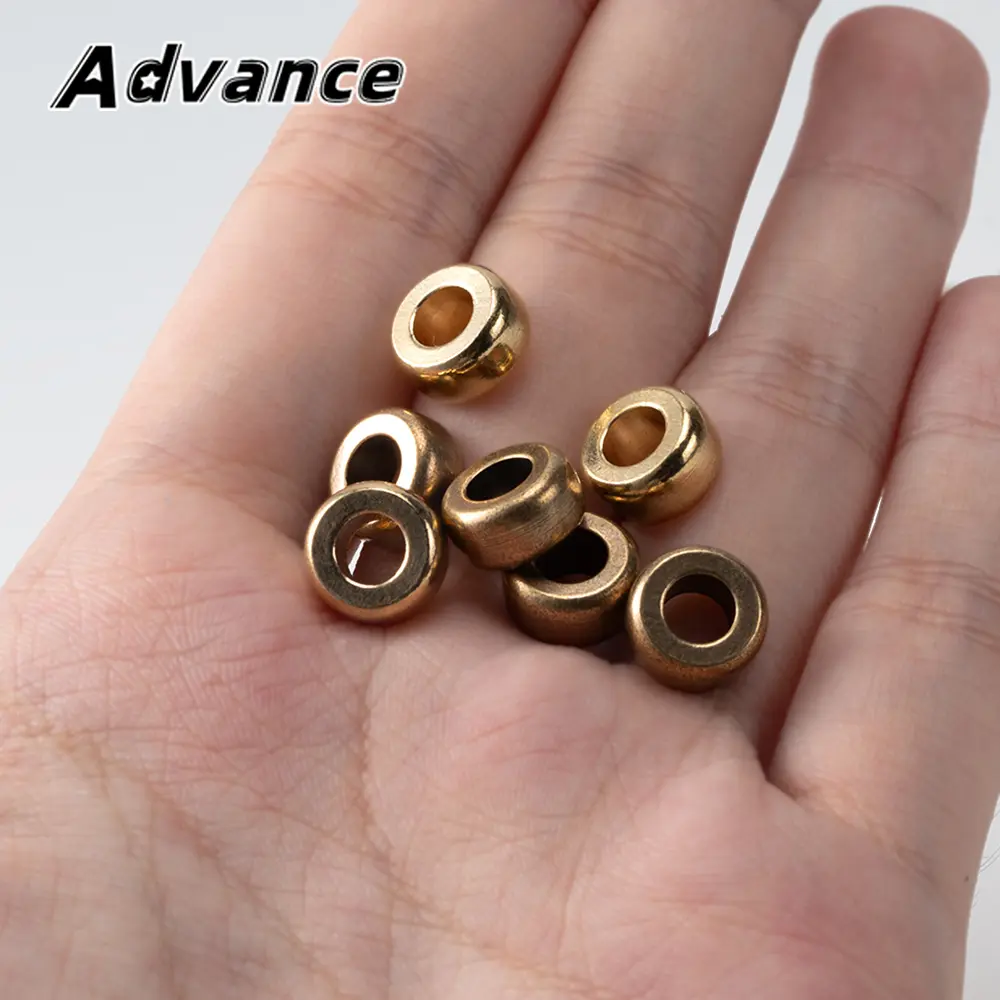 10pcs Beads Paracord Keychain DIY Accessories Brass Round Bead Keyring Accessories