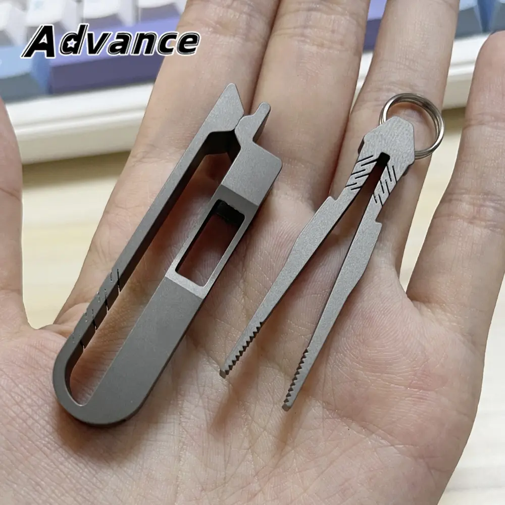 Quick Release Titanium Keychain Belt Clip Portable Titanium Alloy Buckle Outdoor EDC Tool