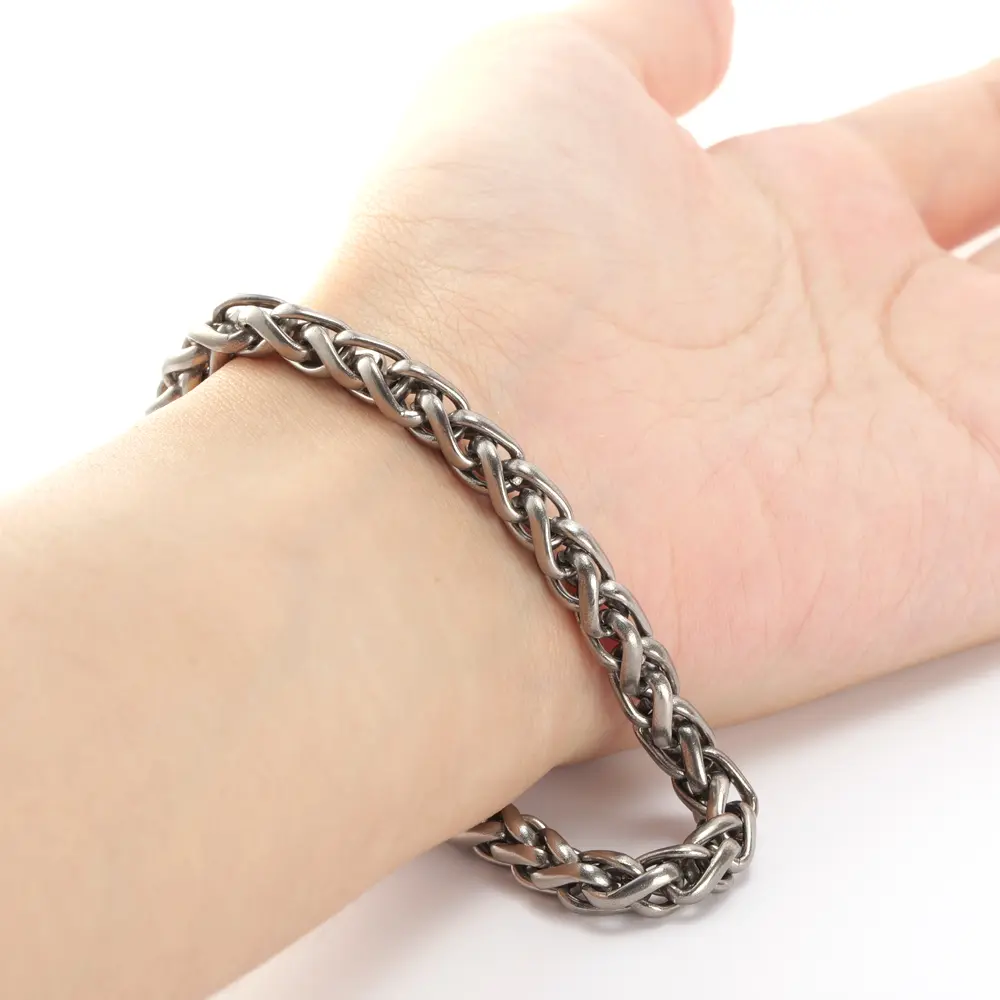 19/22cm Short Titanium Alloy Bracelet Chain DIY Keychain Outdoor Tool EDC