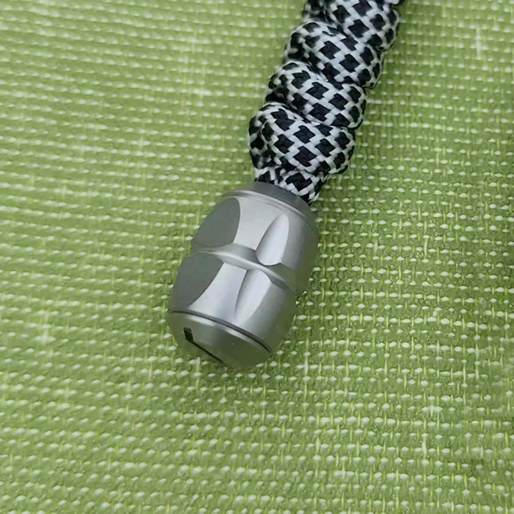 Peanut Shape Titanium Alloy Paracord Bead Titanium Bead Rope Keychain Bracelet DIY