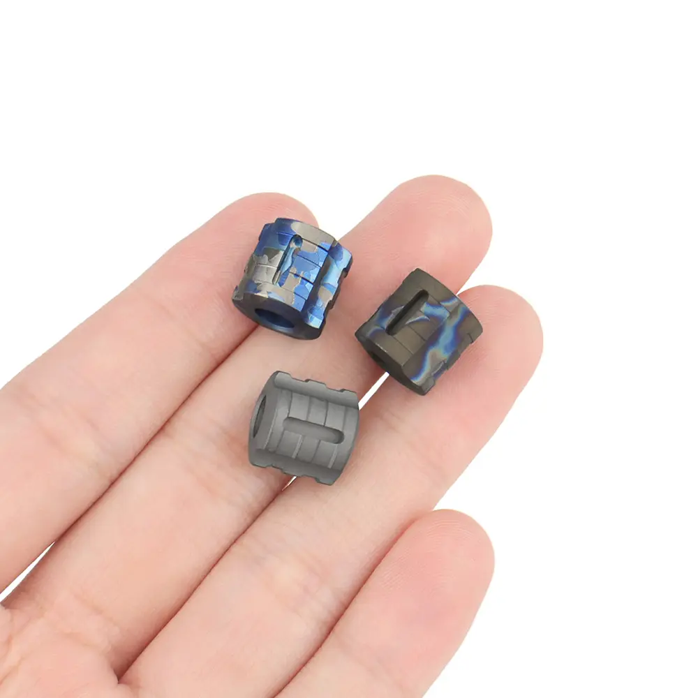 Ultralight Titanium Alloy Paracord Beads Necklace Backpack Bead Pendant  Accessory Portable Outdoor Tools