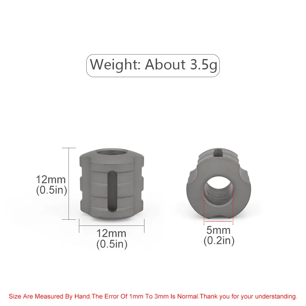 Ultralight Titanium Alloy Paracord Beads Necklace Backpack Bead Pendant  Accessory Portable Outdoor Tools