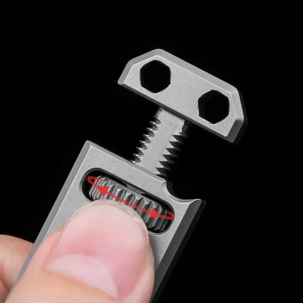 Titanium Alloy Multifunctional Tool Mini Portable adjustable Wrench Key Chain Outdoor EDC Tool Screwdriver
