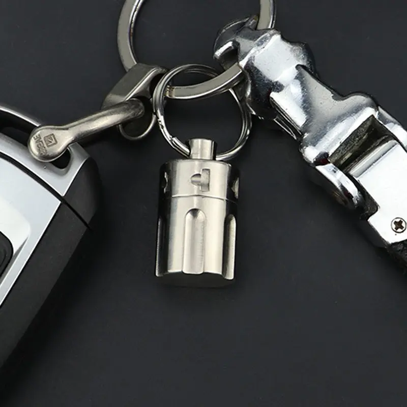 Small Titanium Alloy Seal Bottle Waterproof Bottles Of Titanium Outdoor EDC Tool
