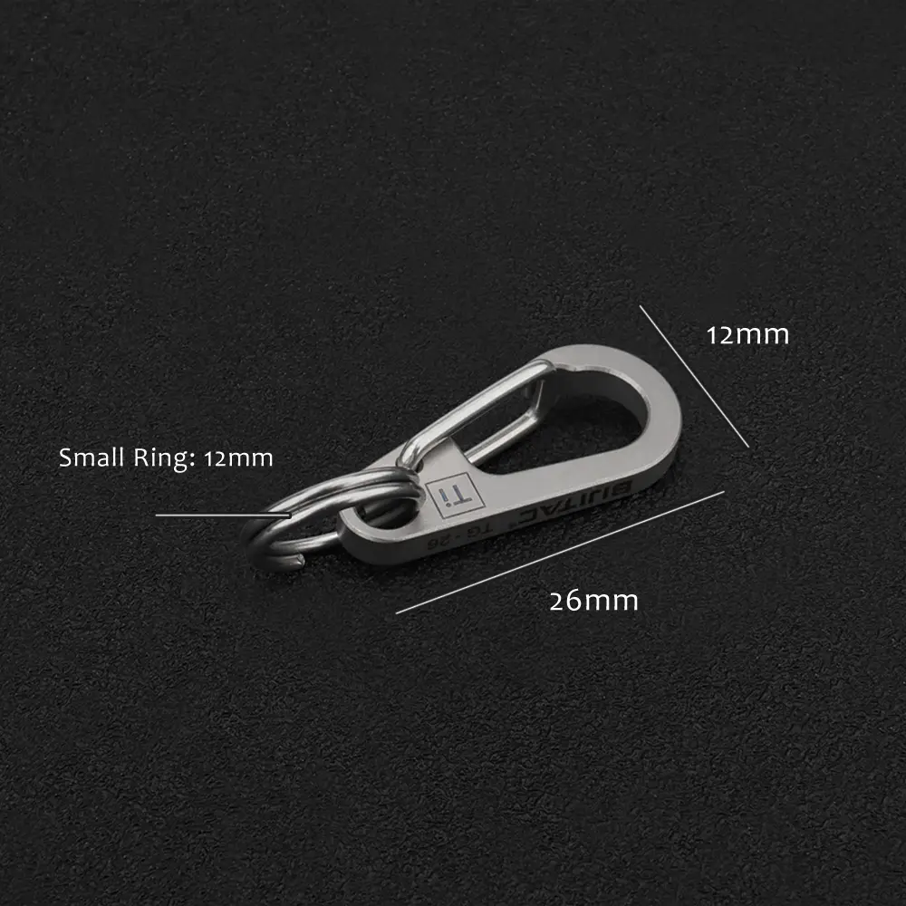 1 Set Mini Titanium Alloy Buckle Keychain Car Key Chain Outdoor Tool EDC