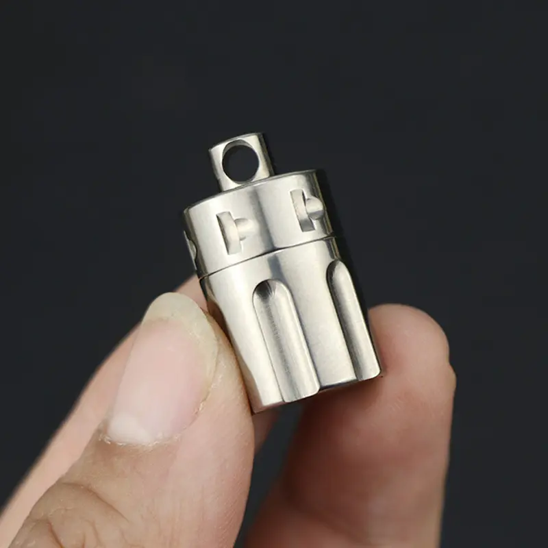 Small Titanium Alloy Seal Bottle Waterproof Bottles Of Titanium Outdoor EDC Tool