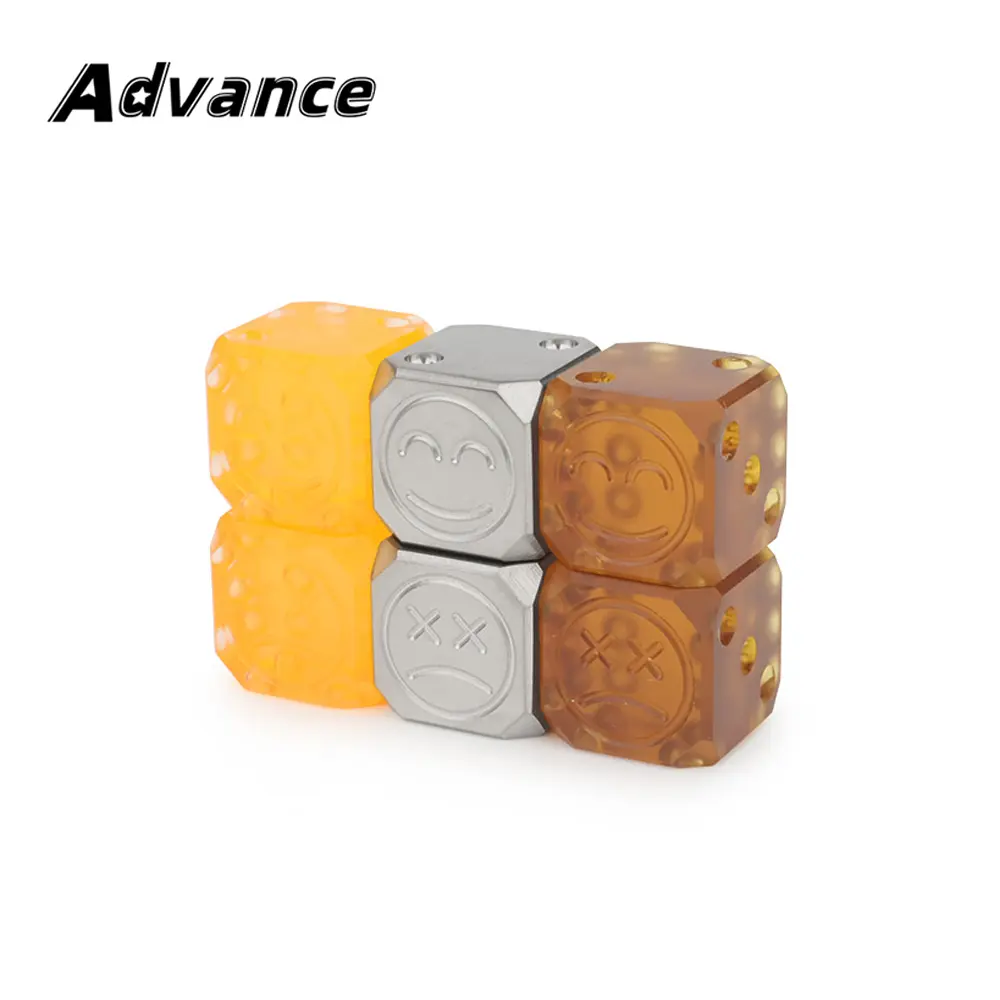 2pcs Titanium Alloy/PC/PEI Dice Collectible Gifts Creative Dice Tool Outdoor Small Toy