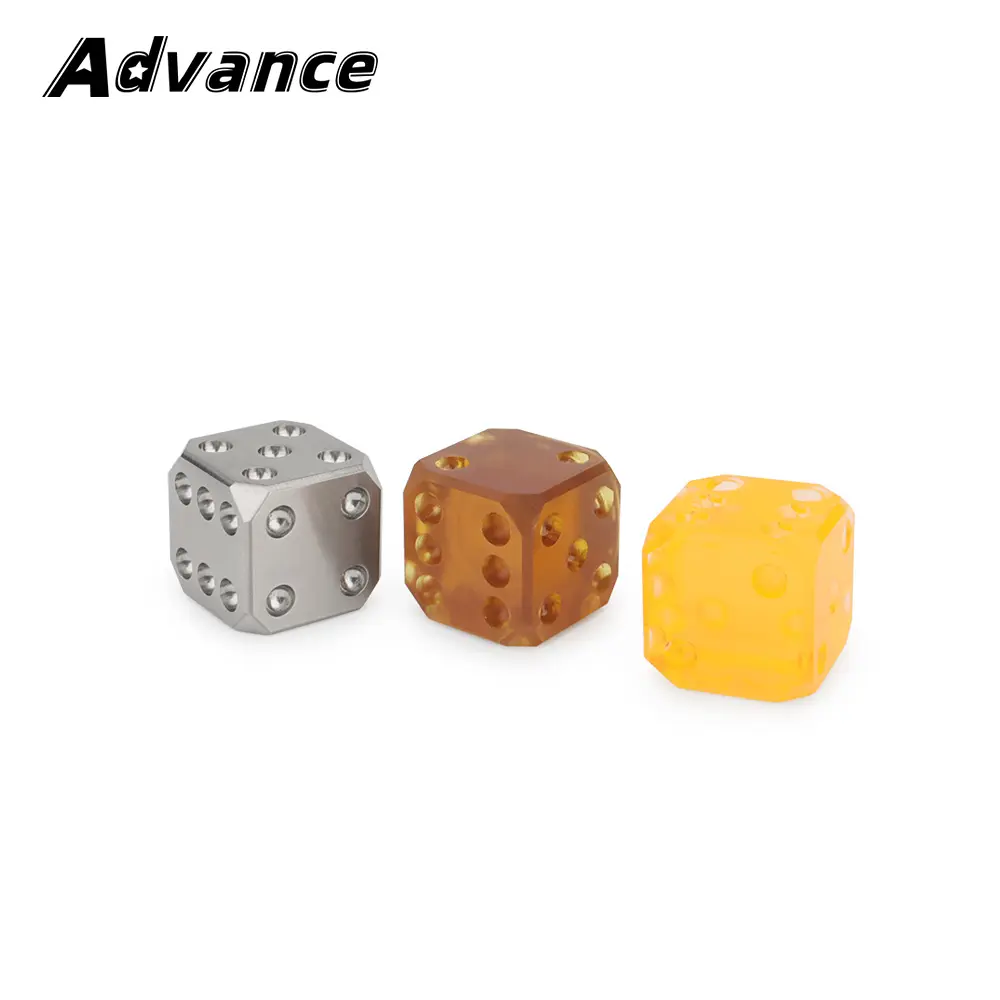 2pcs Titanium Alloy/PC/PEI Dice Collectible Gifts Creative Dice Tool Outdoor Small Toy