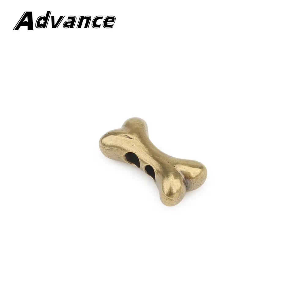 Bone Shape Brass Knife Beads Paracord Lanyard Pendant Rope Bead Braided Bracelet